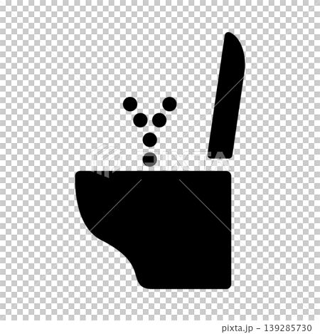 ウォシュレット付き洋式トイレの横向きベクターイラスト ウォシュレット付き洋式トイレの横向きベクターイラスト 139285730