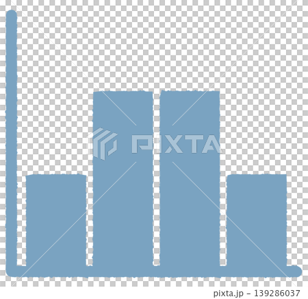 Simple bar graph icon, up/down, blue. Simple bar graph icon, up/down, blue. 139286037