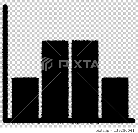 Simple bar graph icon, up/down, monochrome. Simple bar graph icon, up/down, monochrome. 139286041