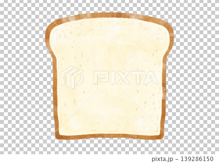 水彩 食パン（山型・ソフト） 食材イラスト ベーカリー パン 139286150