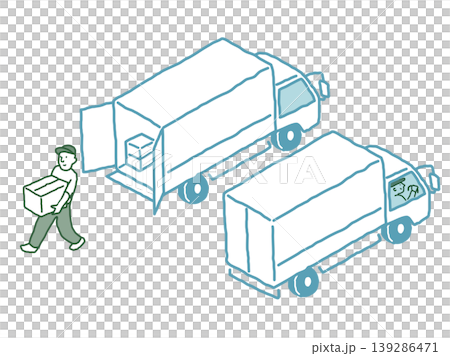 配送業者のイメージイラスト 139286471