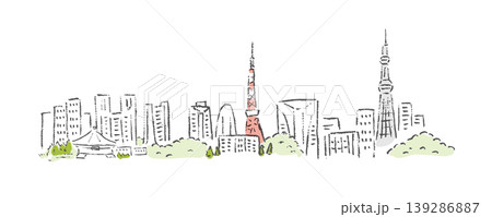 東京の風景ベクターイラスト 東京の風景ベクターイラスト 139286887