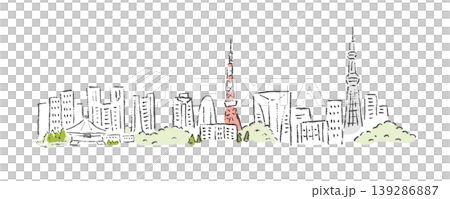東京の風景ベクターイラスト 東京の風景ベクターイラスト 139286887