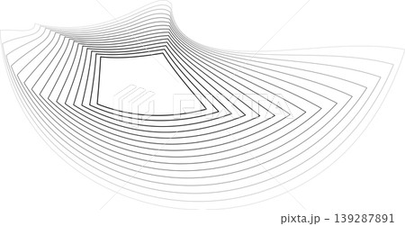 Square amorphous shapes with blending line gradient 139287891