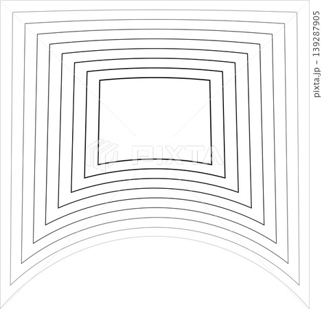 Square amorphous shapes with blending line gradient 139287905