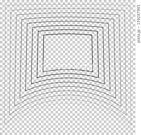 Square amorphous shapes with blending line gradient 139287905