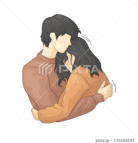 Illustration of Hug Illustration of Hug 139288591