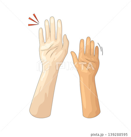 Illustration of Hand Raise Illustration of Hand Raise 139288595