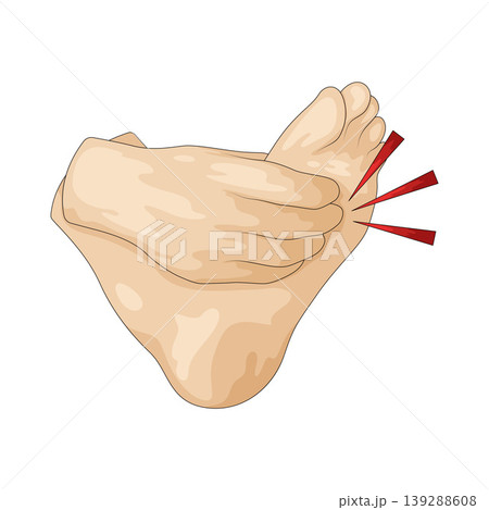 Illustration of Foot pain Illustration of Foot pain 139288608