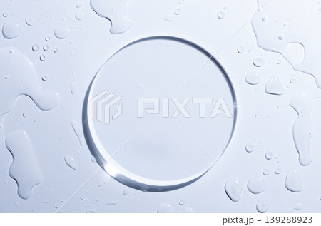Micellar water background. A cosmetic product for facial care. Copy space 139288923