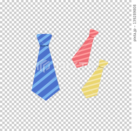 ネクタイのイラスト　父の日素材　プレゼント　スーツ　ビジネス 139289808