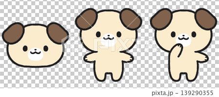 かわいい犬のイラストセット	 139290355