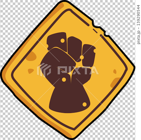 The Fist Symbol Warning Sign Illustration The Fist Symbol Warning Sign Illustration 139290544