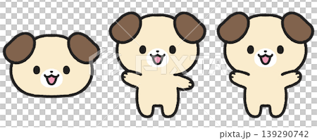 かわいい犬のイラストセット	 139290742