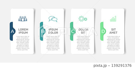Infographic with icons, headings, and text blocks design for business, presentation, or data visualization. Vector illustration. Infographic with icons, headings, and text blocks design for business, presentation, or data visualization. Vector illustration. 139291376