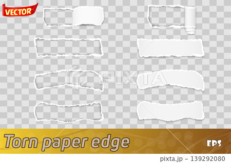 torn paper edge for design with transparent space template vector illustration 139292080