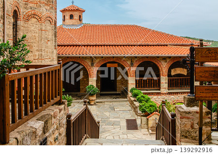 the interior of the monastery of Varlaam in the meteors in greece the interior of the monastery of Varlaam in the meteors in greece 139292916