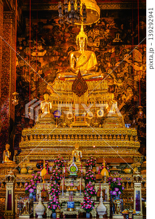 Temple of the Reclining Buddha in Bangkok, Thailand. Temple of the Reclining Buddha in Bangkok, Thailand. 139292941