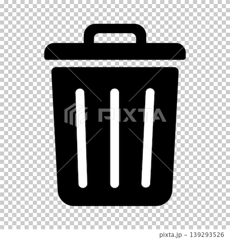 ゴミ箱のシンプルなアイコンイラスト001 139293526