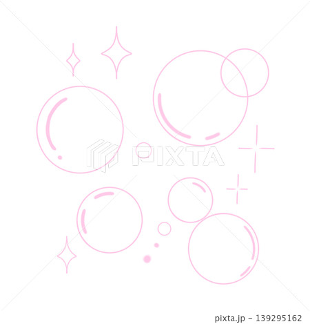 大人可愛いピンクの泡イラスト素材(黒背景 / 夢かわ / シャボン玉 / きらきら) 大人可愛いピンクの泡イラスト素材(黒背景 / 夢かわ / シャボン玉 / きらきら) 139295162