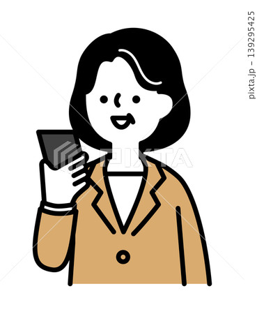 スマホでビデオ通話するシニア女性 139295425