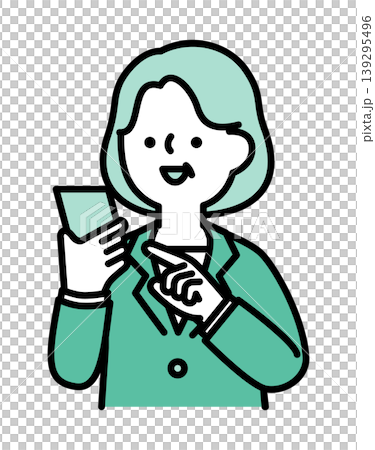 A senior woman operating a smartphone with a smile A senior woman operating a smartphone with a smile 139295496