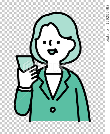 スマホでビデオ通話するシニア女性 139295498