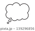 シンプルなもこもこのふきだし素材のイラスト 139296856