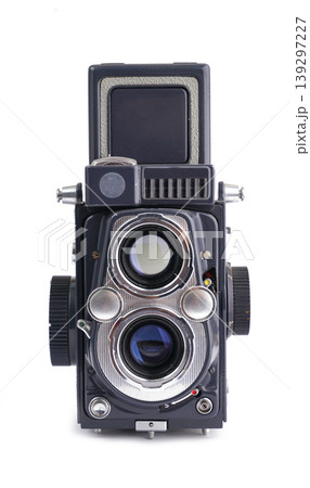 Vintage film camera isolated on white background Vintage film camera isolated on white background 139297227