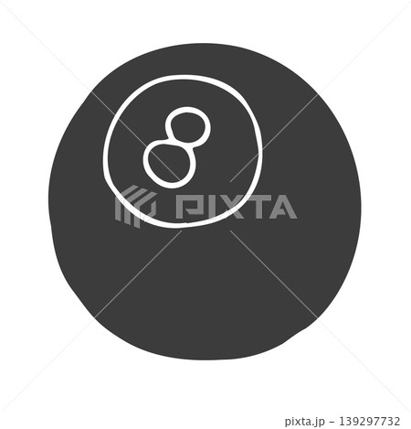 Vector hand drawn sketch doodle outline 8 ball Vector hand drawn sketch doodle outline 8 ball 139297732