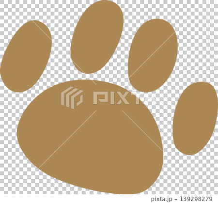 Brown animal footprints Brown animal footprints 139298279