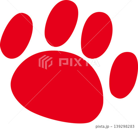 赤色の犬の足跡 139298283
