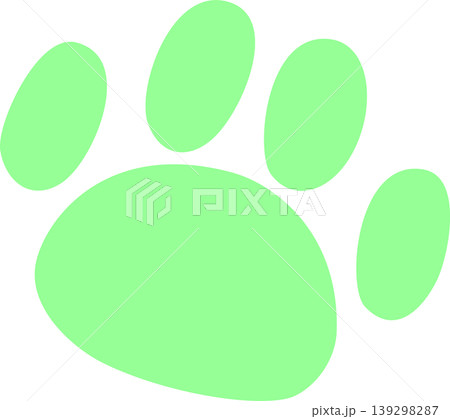 ミントグリーンの犬の足跡 139298287