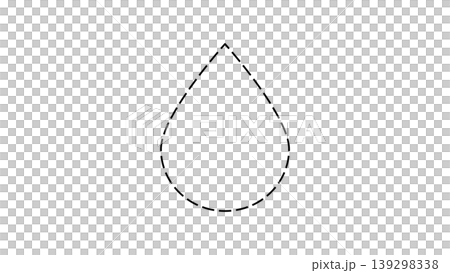 Minimal Dashed Water Drop Outline Icon Simple Droplet Contour Minimal Dashed Water Drop Outline Icon Simple Droplet Contour 139298338