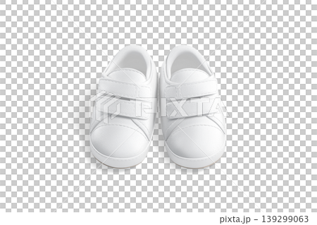 Blank white baby shoes pair mock up png, transparent background, 3d rendering. Empty slipon sneakers for new-born foot wear mockup cut out. Clear small girl or boy booties for walk template. Blank white baby shoes pair mock up png, transparent background, 3d rendering. Empty slipon sneakers for new-born foot wear mockup cut out. Clear small girl or boy booties for walk template. 139299063