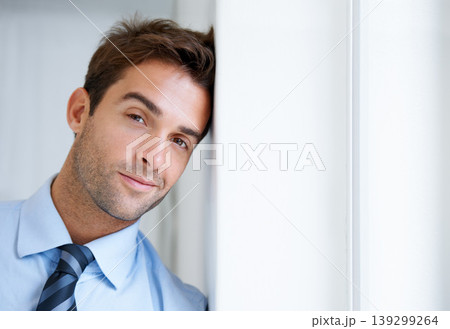 Businessman, portrait and smile in office for career, professional and employee at corporate job. Entrepreneur, face or person for joyful, confidence and pride with calm expression at workplace Businessman, portrait and smile in office for career, professional and employee at corporate job. Entrepreneur, face or person for joyful, confidence and pride with calm expression at workplace 139299264