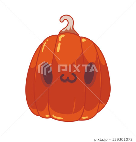 Illustration of halloween pumpkin in cartoon style. Design elements for logo, emblem, sign. Vector illustration Illustration of halloween pumpkin in cartoon style. Design elements for logo, emblem, sign. Vector illustration 139301072