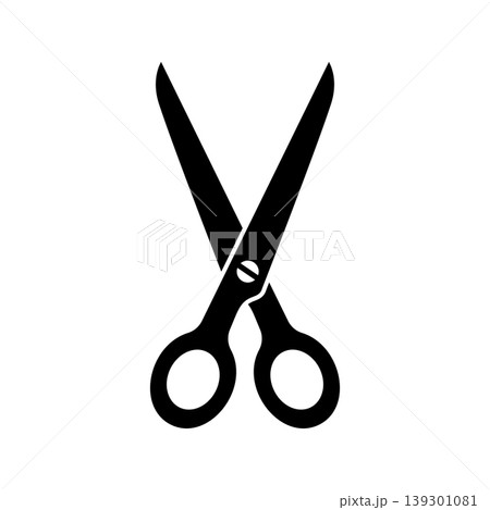 Illustration of a scissors. Scissors illustration on white background. Design elements for logo, emblem, sign. Vector illustration Illustration of a scissors. Scissors illustration on white background. Design elements for logo, emblem, sign. Vector illustration 139301081