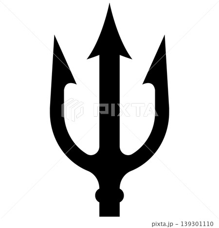 Illustration of trident. Neptune trident. Design element for logo, label, sign, emblem, poster. Vector illustration Illustration of trident. Neptune trident. Design element for logo, label, sign, emblem, poster. Vector illustration 139301110