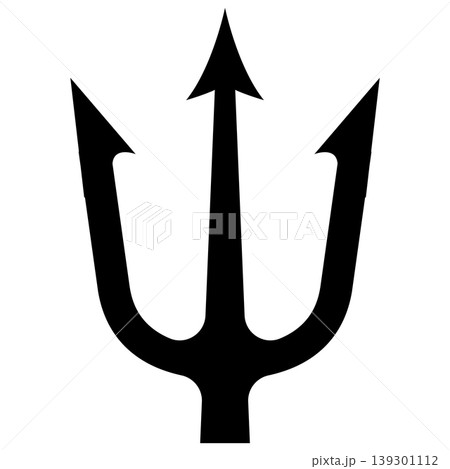 Illustration of trident. Neptune trident. Design element for logo, label, sign, emblem, poster. Vector illustration Illustration of trident. Neptune trident. Design element for logo, label, sign, emblem, poster. Vector illustration 139301112