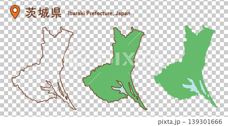 Map illustration set of Ibaraki Prefecture | Japan map, prefectures, Kanto region 139301666