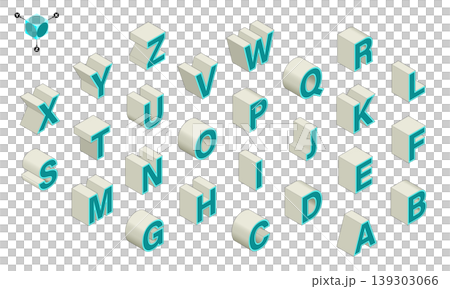 アイソメトリック立体文字(アルファベット大文字)-1 アイソメトリック立体文字(アルファベット大文字)-1 139303066