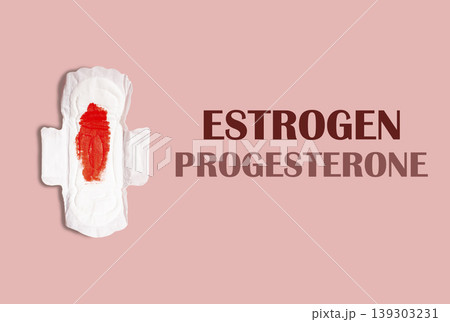 Devices for woman hygiene. Illustration of irregular period and feminine health problems. Menstrual cycle concept Devices for woman hygiene. Illustration of irregular period and feminine health problems. Menstrual cycle concept 139303231