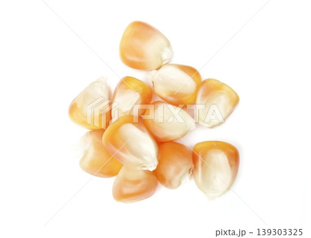Corn seeds isolated on white background Corn seeds isolated on white background 139303325