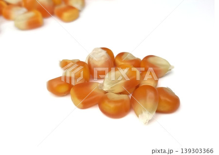 Corn seeds isolated on white background 139303366