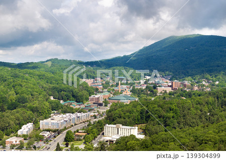 Historic American architecture of Boone, old historical town in North Carolina Blue Ridge Mountains. Beautiful USA townscape Historic American architecture of Boone, old historical town in North Carolina Blue Ridge Mountains. Beautiful USA townscape 139304899