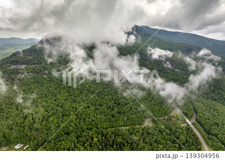 Grandfather Mountain in North Carolina Appalachian mountains in summer season. Summertime landscape of beautiful nature Grandfather Mountain in North Carolina Appalachian mountains in summer season. Summertime landscape of beautiful nature 139304956