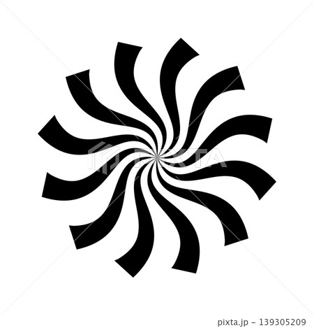 black curved stripes spiral circle vector art black curved stripes spiral circle vector art 139305209