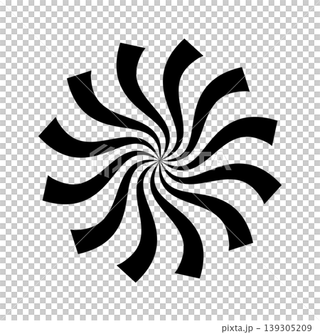 black curved stripes spiral circle vector art black curved stripes spiral circle vector art 139305209