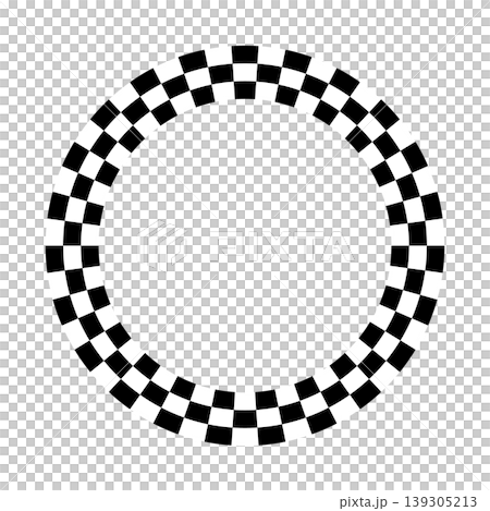 checkered circle frame pattern with alternating squares vector art 139305213
